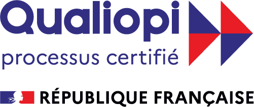 Logo Qualiopi, certification attestant de la qualité des prestations proposées par les organismes de formation sur la base du Référentiel National Qualité